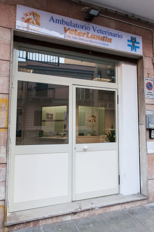 Ingresso dell'ambulatorio Veterlandia in Via Ciullo D'Alcamo, Palermo