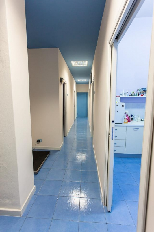 Corridoio interno che collega gli ambulatori